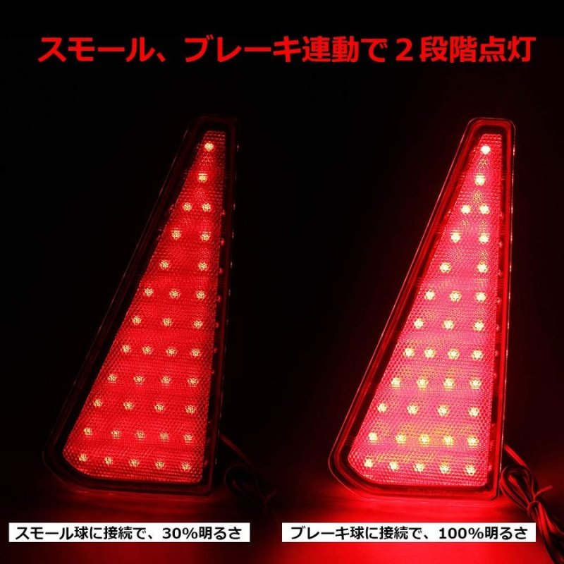 画像5: LED リフレクター トヨタ ウォクシー 80系 ノア80系 左右セット 反射機能付き LEDリフレクター ブレーキランプ ブレーキ スモール連動 取付簡単 車検対応 (5)