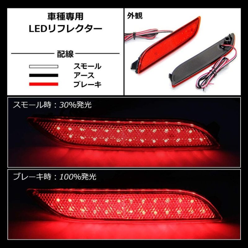 画像4: LED リフレクター カムリ 70系 AXVH70 左右セット 反射機能付き LEDリフレクター ブレーキランプ ブレーキ スモール連動 取付簡単 車検対応 (4)