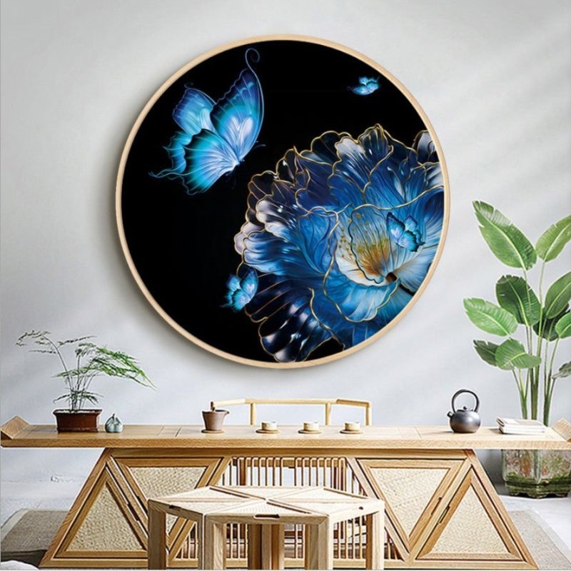 画像5: クロスステッチ刺繍キット 蝶の妖姫 手芸キット 初心者向け 図柄印刷 刺繍糸 花 画材居間 DIY刺繍セット 壁飾り 壁掛け 家庭刺繍 装飾品 アートパネル 花 (5)