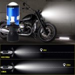 画像5: H4 Hi/Lo LED ヘッドライト HS1兼用 3500lm 6000K ホワイト バイク用 プロジェクターレンズ付き ハイビームアシスト ファン付 直流バイク用 1個入り (5)