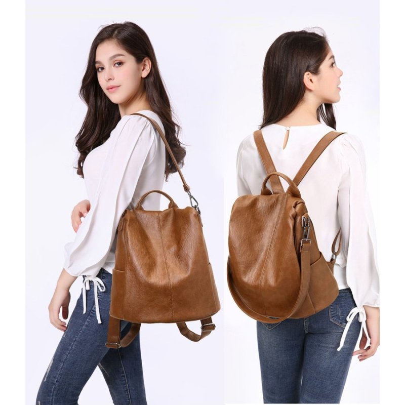 画像5: リュック レディース 軽量 PUレザー リュックサック ビジネスバッグ 大人 旅行 カジュアルバックパック 防水 2way ショルダーバッグ 防犯バッグ (5)