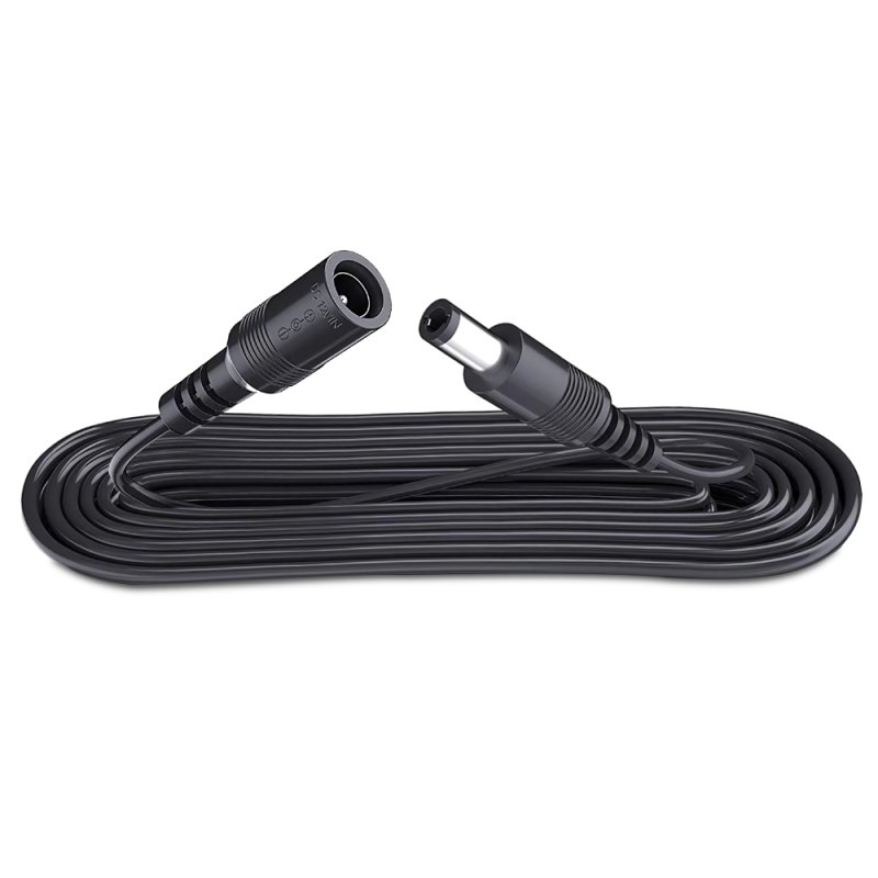 画像1: 防犯カメラ 電源延長ケープル 3m 12V 室外 2.1mm×5.5mmDCプラグ CCTV防犯カメラ Dvr 独立LEDコード オス メスコネクタ (1)