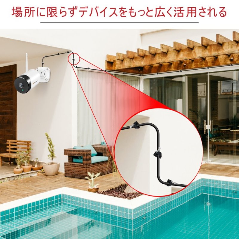 画像6: 防犯カメラ 電源延長 ケーブル 5m ACアダプタ 延長コード 防水 12V DCプラグ 屋内 屋外 内径2.1mm 外径5.5mm 独立LEDコード CCTVカメラ セキュリティ 送料無料 (6)