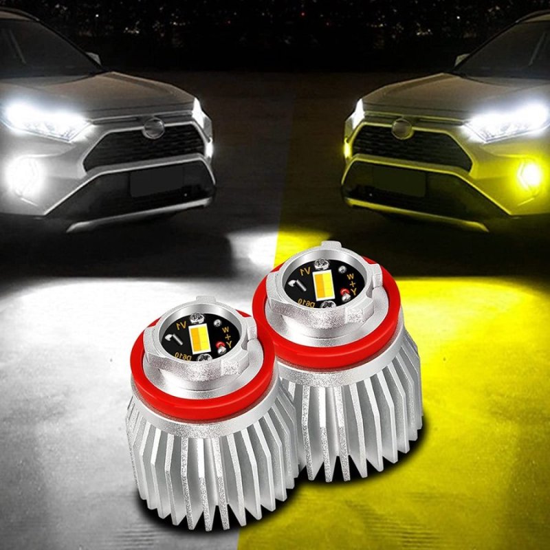 画像1: 純正LEDフォグ 交換用バルブ トヨタ イエロー ホワイト 2色切替 3000K 6500K 2800lm 車検対応 ファンレス ノイズ対策 完全防水 純正2倍以上明るさ 1年保証 (1)