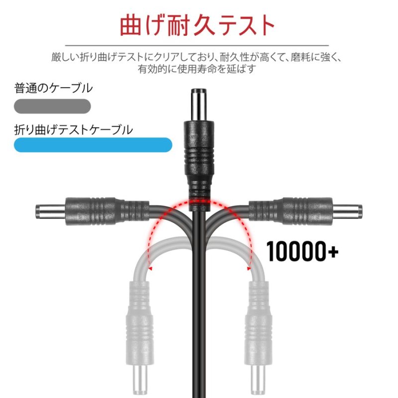 画像5: 防犯カメラ 電源延長 ケーブル 5m ACアダプタ 延長コード 防水 12V DCプラグ 屋内 屋外 内径2.1mm 外径5.5mm 独立LEDコード CCTVカメラ セキュリティ 送料無料 (5)