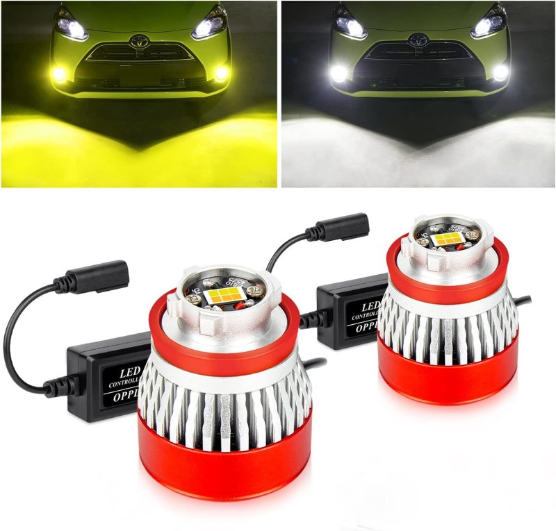 画像1: LED フォグランプ L1B 純正LED交換用バルブ 2色切替 ホワイト イエロー メモリー機能付き 爆光 5800LM 車検対応 ハイエース 7型 カローラクロス/スポーツ/ツーリン クラウン220系 50プリウス後期 ハリアー80系 ルーミー 新型 アトレー ステップワゴンRP6.7.8など車種適用 純正交換 L1B LED フォグ 純正形状 ファン付き FMノイズ対策 防水仕様 日本語取説付き 2個セット (1)