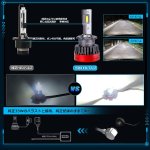 画像6: LED ヘッドライト D4R ポン付け HIDをLED化 Rシェード(遮光板)付き 12V/24V 輸入車 国産車対応 35W 11600LM ホワイト 角度調整可 キャンセラー内蔵 ノイズ対策 HIDバルブを超えた明るさ 純正HIDバラストと接続 両面発光 コンパクト 狭い場所でも装着可 日本語取説付き 2本入り (6)