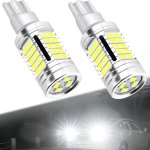 画像1: LED バックランプ T16シングル T15 W16W 純正交換用 後退灯 LEDバルブ 3600lm ホワイト 6500K 12V 24V車用 車検対応 無極性 国産車対応 警告解除 2個セット (1)