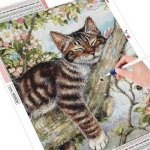 画像6: 5D ダイヤモンドアート キット 猫 ねこ 動物 ビーズ DIY ビーズ絵画キット 図案 初心者 中級者 やり方 簡単 子供 大人 子供向け 手作り 現代アート 装飾品 三四郎市場 送料無料 (6)