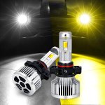 画像1: 「超爆光」 OPPLIGHT PSX24W LED フォグランプ メモリー機能付き ホワイト/イエロー 6500K/3000K 2色 切替 車検対応 トヨタ 86 BRZ インプレッサ用 デュアルカラー バイカラー LEDフォグ 30W 8800ルーメン カットラインあり 純正交換 ポン付け 超静音ファン 防水仕様 日本車用 12V/24V車適合 日本語取説付き 2本セット (1)