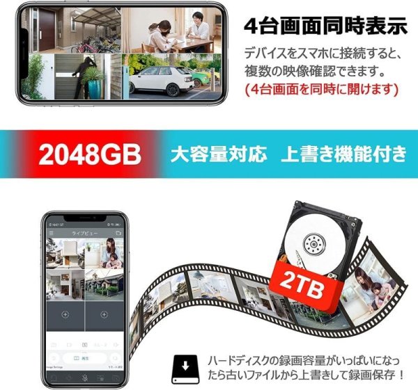ANRAN 防犯カメラ poe防犯カメラ 8台 1920P 8CHレコーダー 防犯カメラ