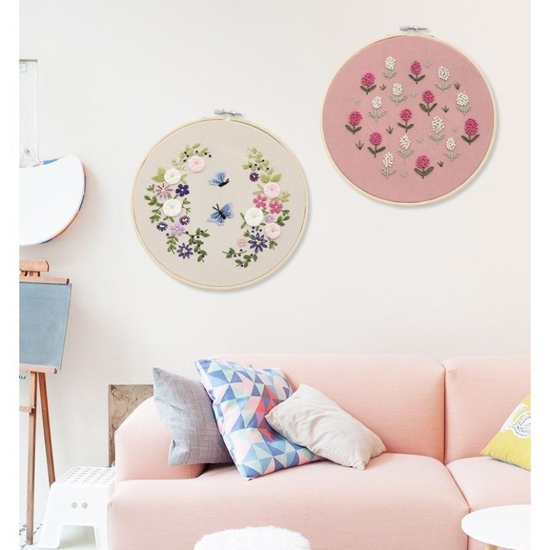 画像11: 刺繍キット 刺繍材料セット 工芸 DIY 刺繍ツール 初心者 簡単 立体な刺繍へ 刺繍枠 刺繍 花柄 手芸 図案 送料無料 (11)