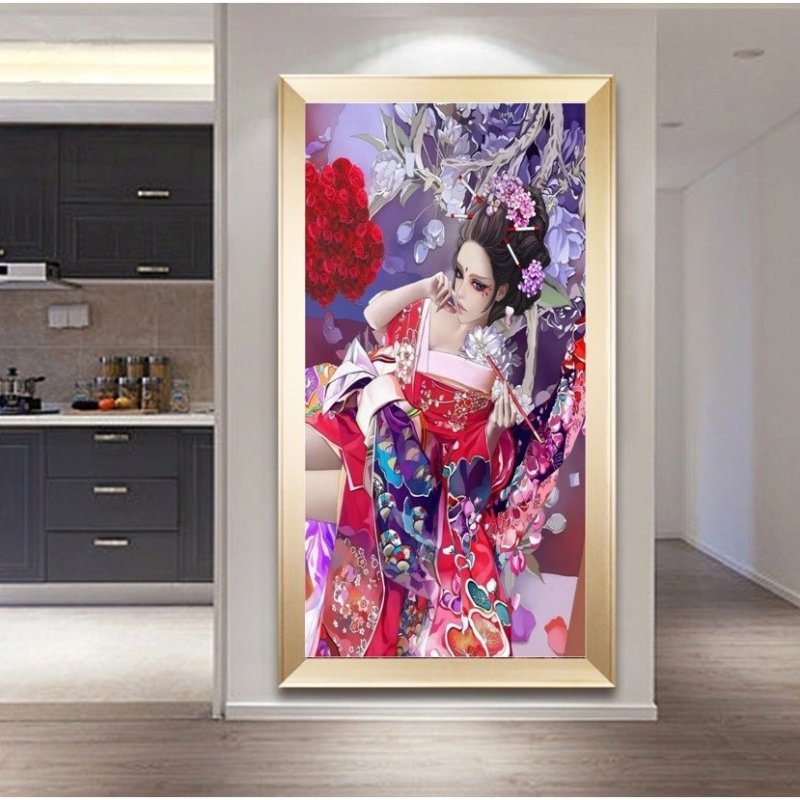 画像14: クロスステッチ  DIY 刺繍キット 図案 手芸 舞妓 和風 美しい 日本文化 初心者 簡単 刺繍 指ぬき 糸通し付き 送料無料 (14)