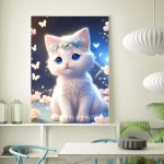 画像12: 5D ダイヤモンドアート セット ねこ 猫 可愛 動物 DIYビーズ絵画 人気 やり方簡単 DIY 手作り 大人 子供 部屋 喫茶 初心者 現代壁アート 装飾品 手芸キット (12)