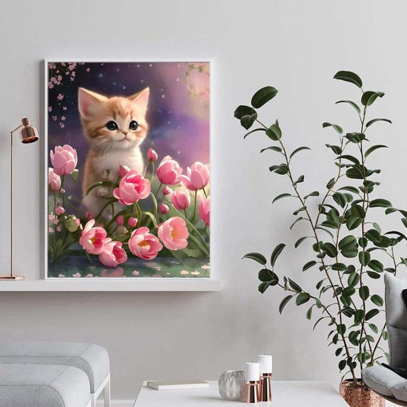 画像7: 5D ダイヤモンドアート セット ねこ 猫 可愛 動物 DIYビーズ絵画 人気 やり方簡単 DIY 手作り 大人 子供 部屋 喫茶 初心者 現代壁アート 装飾品 手芸キット (7)