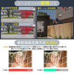 画像9: 【500万画素対応・360°全方位監視・夜間カラー撮影】 防犯カメラ ワイヤレス 屋外 300万画素 モニター付き パンチルトPTZカメラ 家庭用 ワイヤレス防犯カメラ 4台セット 8チャンネルまで増設可 防犯カメラセット  双方向通話 発光威嚇 カラー暗視 夜間対応 監視カメラ 録画機能付き 1TB ハードディスク付き  無料アプリ 遠隔監視 スマホ連動 動体検知 アラーム通知 工事不要 簡単設置 ワイヤレス監視カメラセット  H.264+圧縮方式 IP66防水防塵 屋外・500万画素モニター（1TBHDD内蔵）＋4台300万画素カメラ (9)