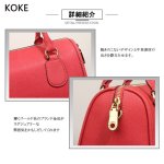 画像5: KOKE ダウンボストンバッグ ショルダーバッグ レディース 7色 koke14 (5)