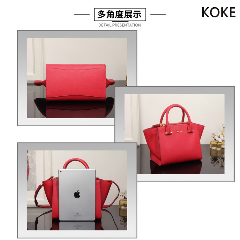 画像9: KOKE ショルダーバッグ 本革 レデース ハンドバッグ 2way 12色 koke306 (9)