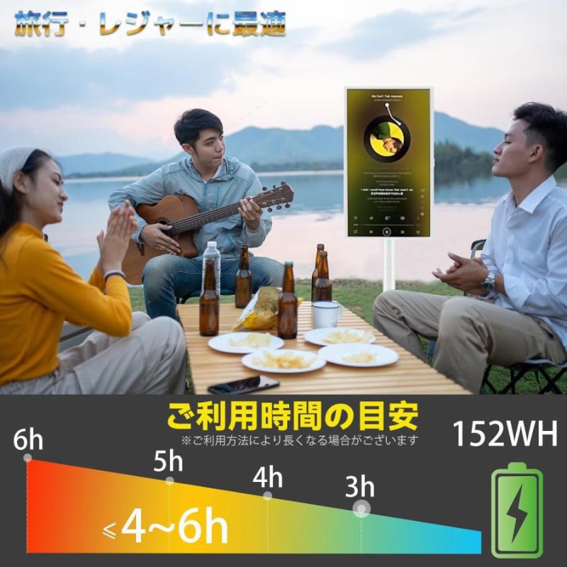 画像8: Android 32インチ IPSフルHD タッチスクリーン 自立式 移動式 1920x1080 ホワイト WEB会議 ビデオ通話 旅行 学習 moonka 送料無料 (8)