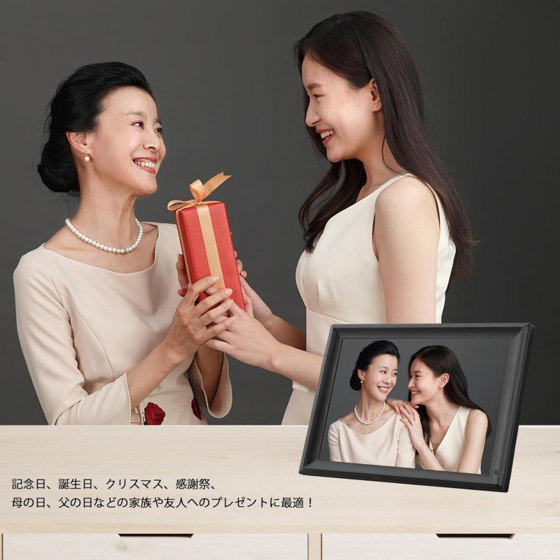 画像8: デジタルフォトフレーム wifi デジタルアルバム デジタル写真立て moonka 動画再生 15.6インチ 写真 スライドショー FHD 遠隔転送 64GB MOONKA FRAMEO (8)