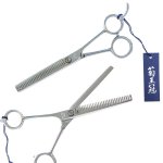 画像2: 菊王冠 PGY トリミングシザー セニング（スキバサミ）【5.5インチ】30目 (2)