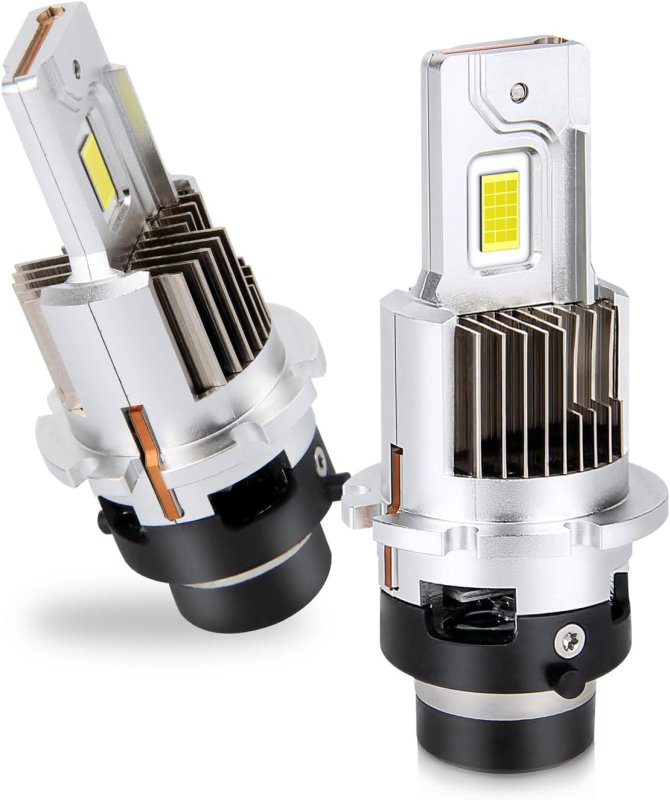画像1: OPPLIGHT D4R LED ヘッドライト バルブ 爆光 新車検対応 純正HIDをLED化 業界初Rシェード(遮光板)設計付き カットライン光軸があり グレア光なし D4R LED 交換バルブ ホワイト 6000K 35W 12080LM 12V車用 純正サイズ ポン付 純正バラスト接続 リフレクター式純正HID仕様車用 2個セット(D4R LED) (1)
