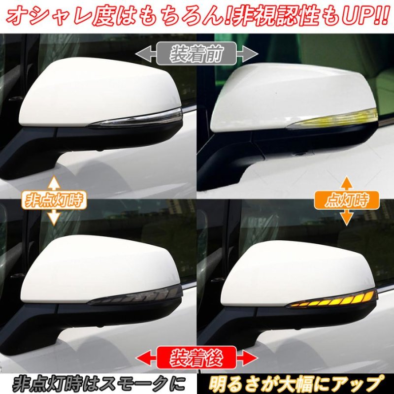 画像3: led ウインカー TOYOTA アルファード・ヴェルファイア 30系/新型RAV4 対応 ドアミラーシーケンシャルウインカー シーケンシャル/全点滅 切替可能 １年保証 (3)
