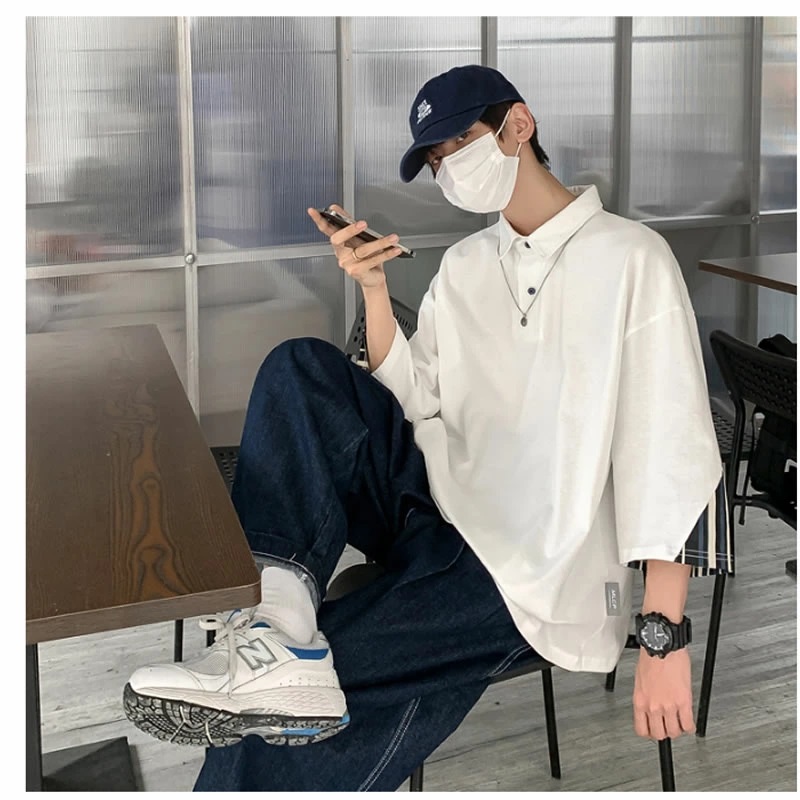 ポロシャツ Tシャツ シャツ 夏洋服 大人服 ゴルフ 部屋着 ゆったり 韓国 ファッション 重ね着風 サマー カジュアル 大きいサイズ オシャレ おしゃれ オシャレ お洒落 個性的 個性派 動きやすい 普段着 散歩 三四郎市場
