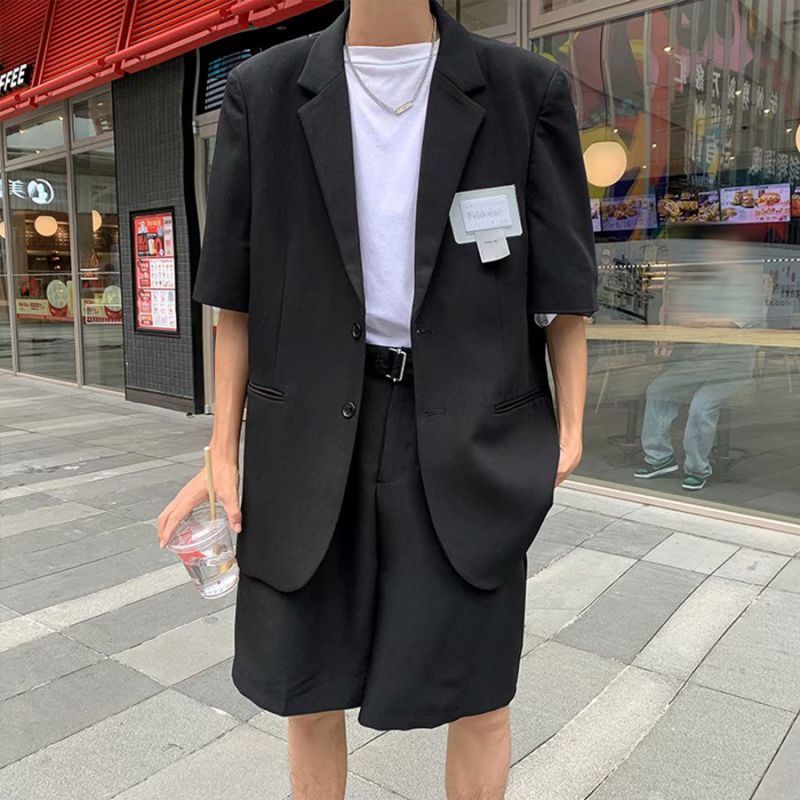 上下セット セットアップ サマースーツ 半袖スーツ パーティーコーデ ハーフパンツ メンズ 大きいサイズ レディース ズボン キッズ 短パン ショートパンツ ルームウェア 韓国 ファッション カジュアルパンツ メンズファッション ユニセックス 三四郎市場