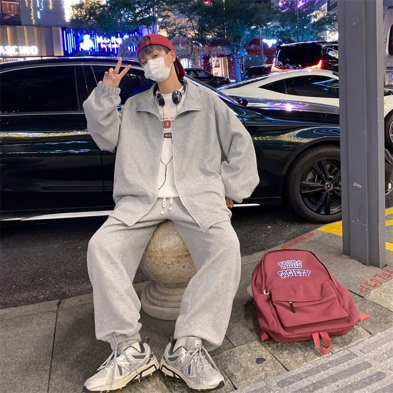 上下セット シンプル スポーツ メンズ 運動 散歩 通気性 伸縮 メンズファッション 大きいサイズ ゆったり カジュアル パンツ 韓国 原宿 気分変える おしゃれ オシャレ お洒落 個性的 個性派 動きやすい ゆったり 個性 ファッション トレンド 流行 ホワイト ブラック