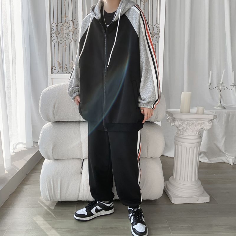 上下セット シンプル スポーツ メンズ 運動 散歩 通気性 伸縮 メンズファッション 大きいサイズ ゆったり カジュアル パンツ 韓国 原宿 気分変える おしゃれ オシャレ お洒落 個性的 個性派 動きやすい ゆったり 個性 ファッション トレンド 流行 ホワイト ブラック