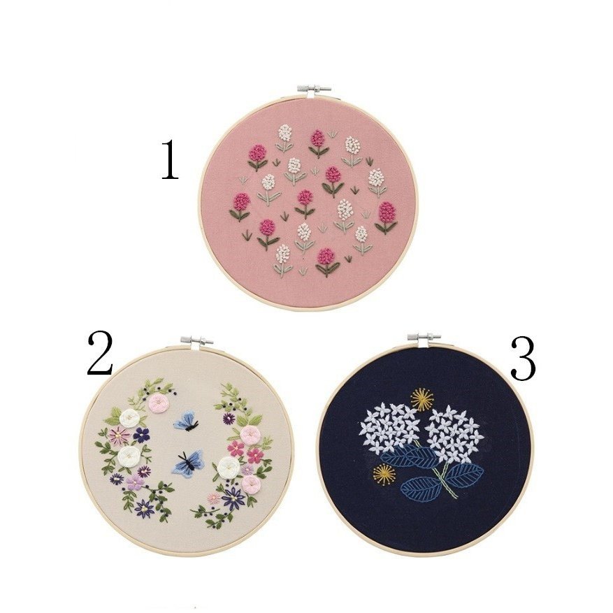 刺繍キット 刺繍材料セット 工芸 DIY 刺繍ツール 初心者 簡単 立体な刺繍へ 刺繍枠 刺繍 花柄 手芸 図案 送料無料