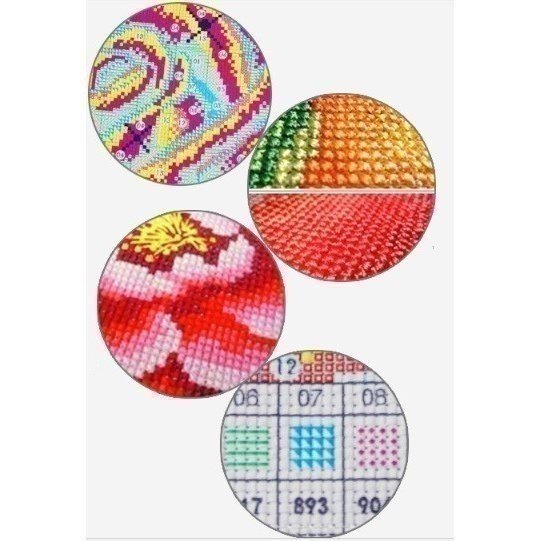 クロスステッチ Diy 刺繍キット 手芸キット 猫ちゃん かわいい 穏やか 癒し 図案 初心者 簡単 刺繍 送料無料 指ぬき 糸通し付き 03