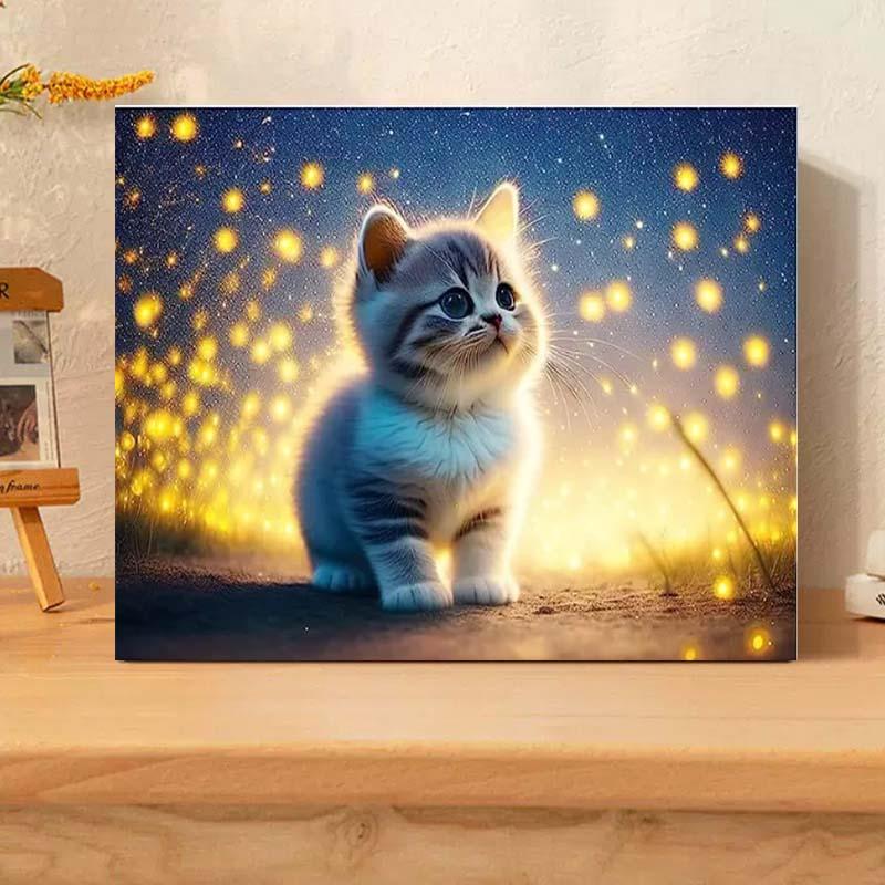 5D ダイヤモンドアート セット ねこ 猫 可愛 動物 DIYビーズ絵画 人気 やり方簡単 手作り 大人 子供 部屋 喫茶 初心者 現代壁アート 装飾品 手芸キット アート