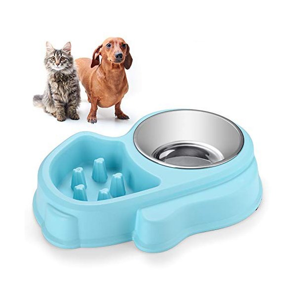早食い防止食器 いぬ用 ねこ用 皿 食器 猫 犬 ペット ごはん 容器 ゆっくり 食事 サポート ボウル 水 餌入れ